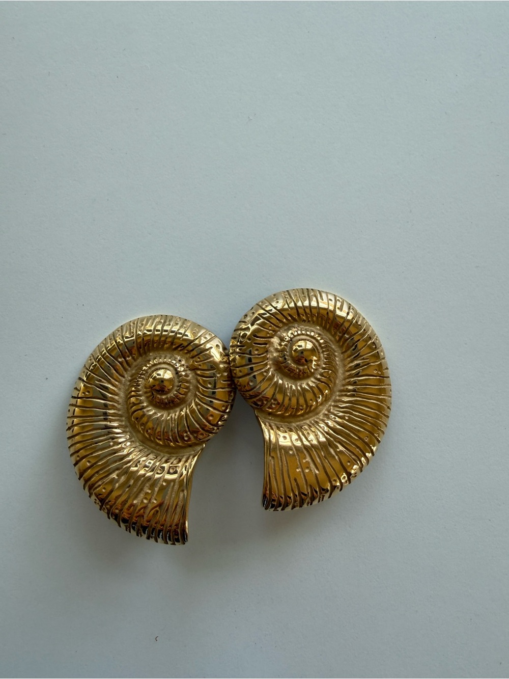 Meshki Gold Spiral Shell Earrings - Women Accessories